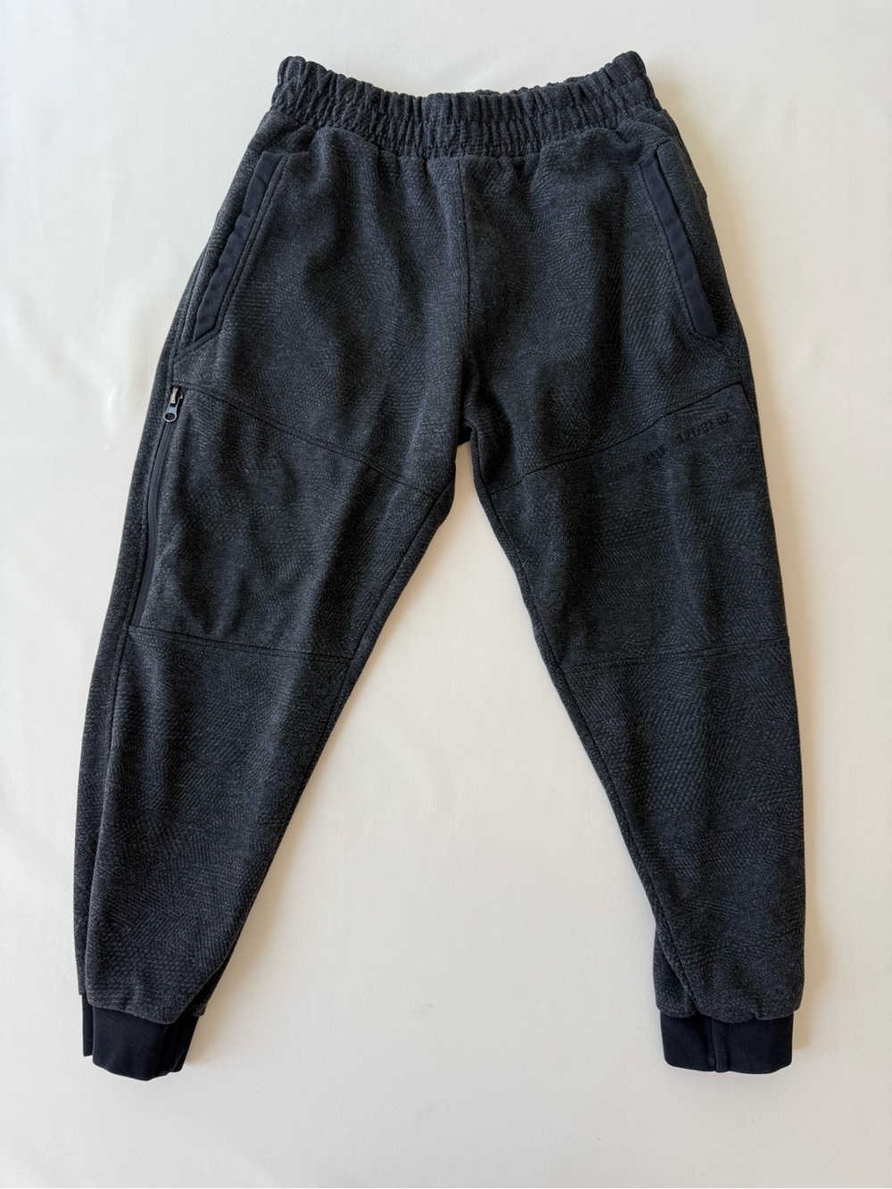 Men's Black Joggers with Zipper Pocket